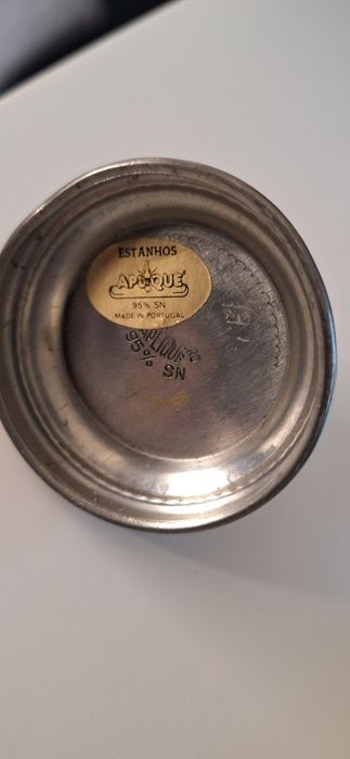 Estanho , paliteiro, jarra, pote