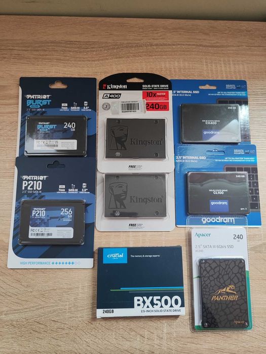 Накопичувач Crucial Kingston SSD 240 GB та 256 GB (НОВІ)