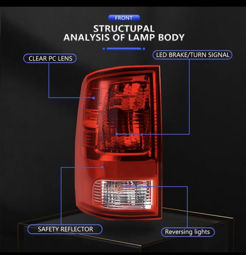 Dodge ram rocznik 2009-19 lampy tył Nowe