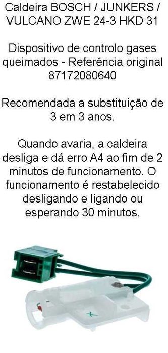 Vendo 3 sensores NTC para reparação de caldeira JUNKERS / VULCANO ZWE