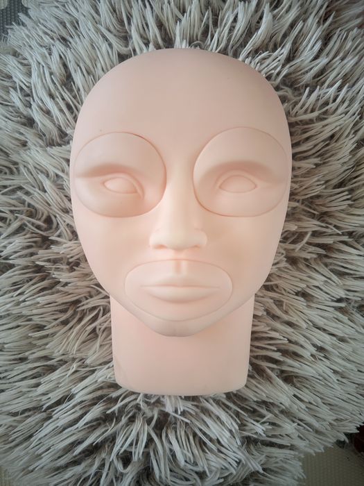 Silikonowy manekin kosmetyczny głowa wymienne oczy i usta
