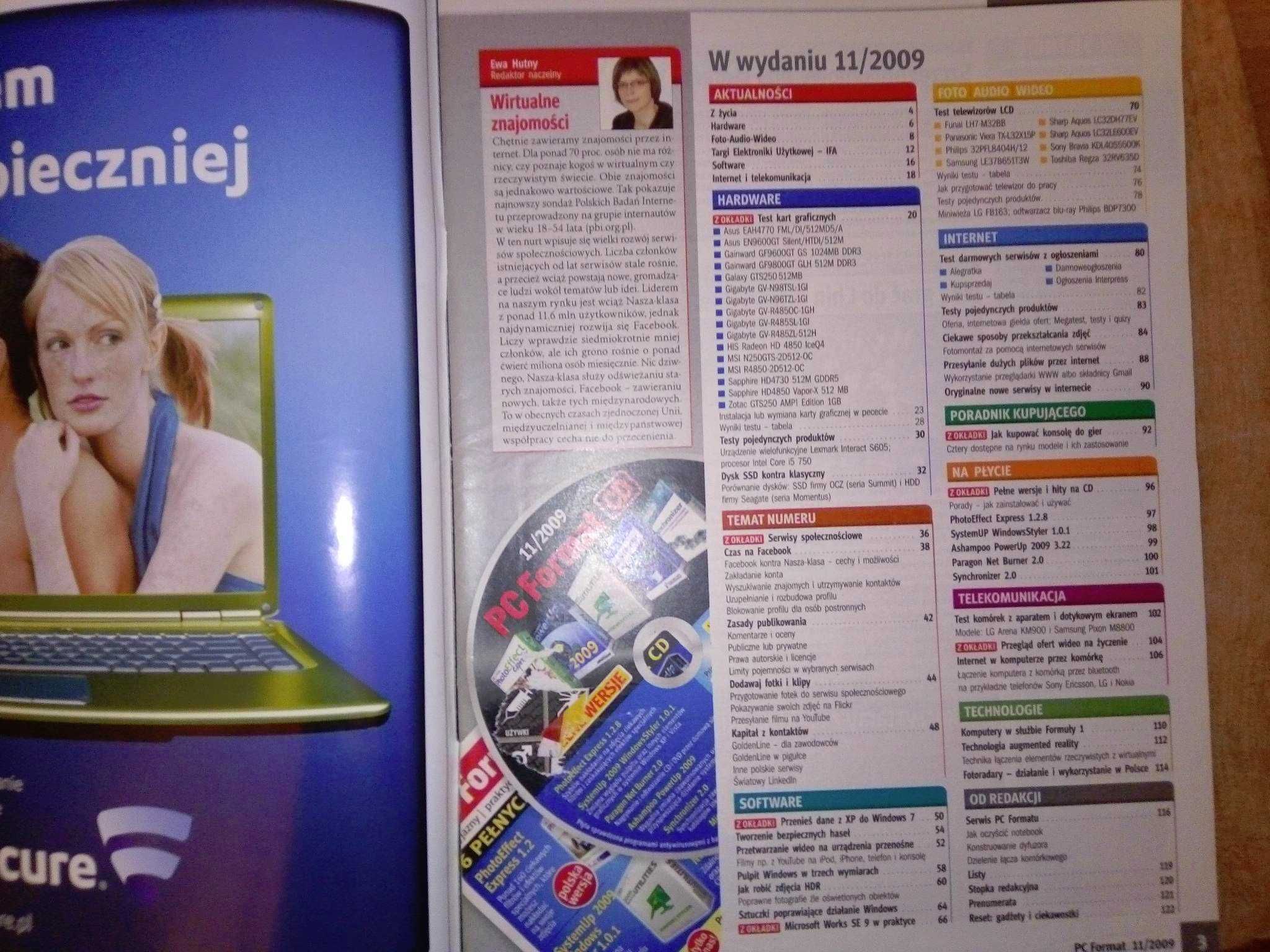 PC Format 11 2009 listopad (111) Gazeta + płyta CD Czasopismo