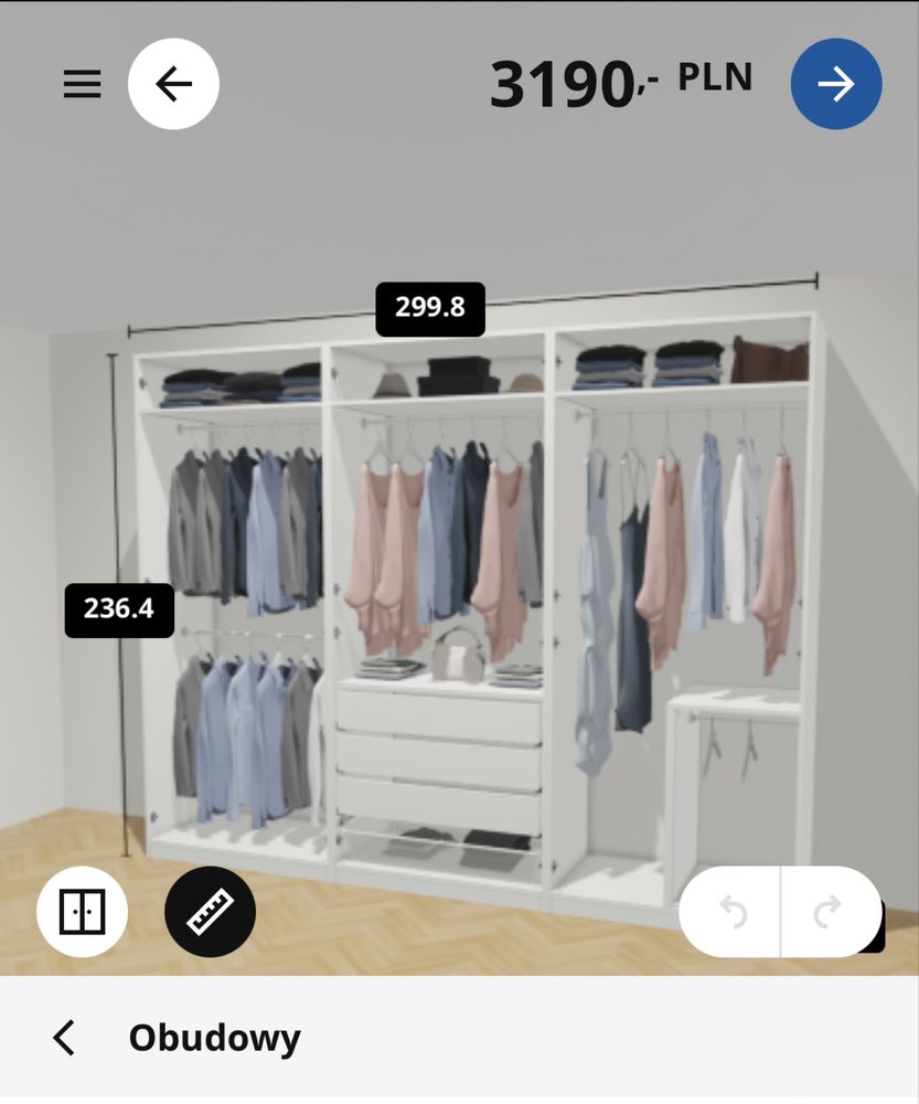 [REZERWACJA]Szafa IKEA PAX 300x236x60