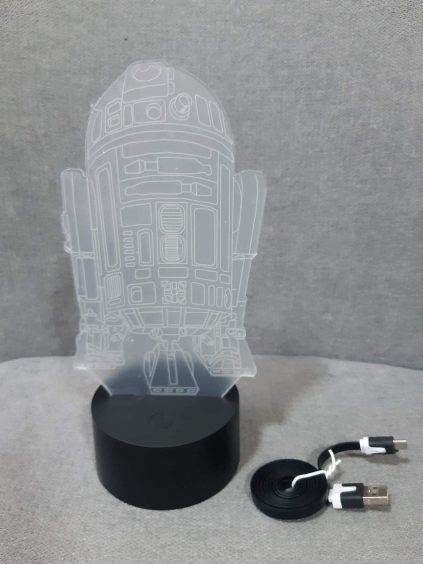 Lampka LED gwiezdne wojny witraż STAR WARS Lord Vader R2D2 BB8
