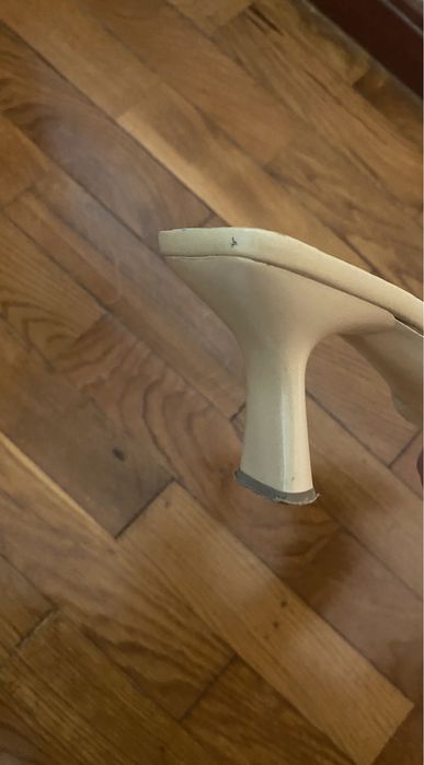 Sandália/ Chinela em pele 41 cor creme