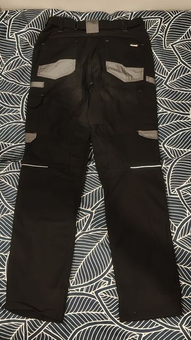 Spodnie robocze L'HOLLMAN 46 czarne unisex