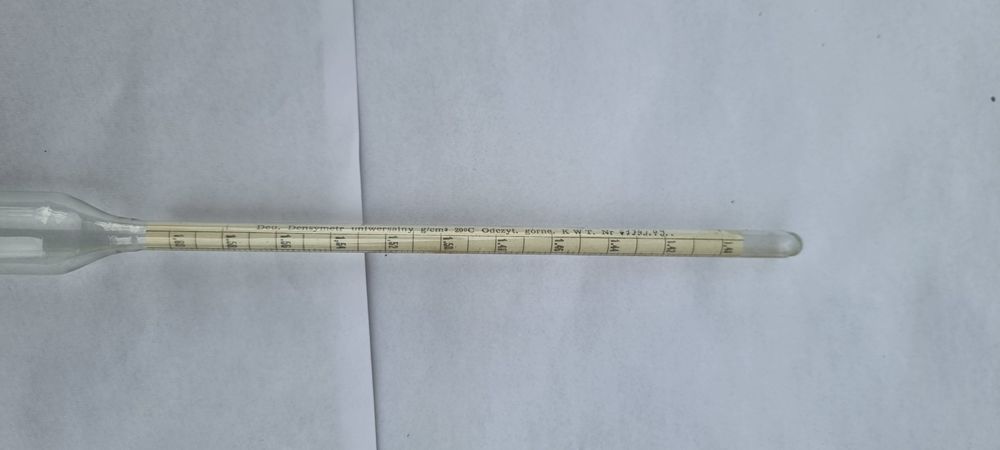 Arometry hydrometry nowe nigdy nieużywane do mierzenia gęstości cieczy