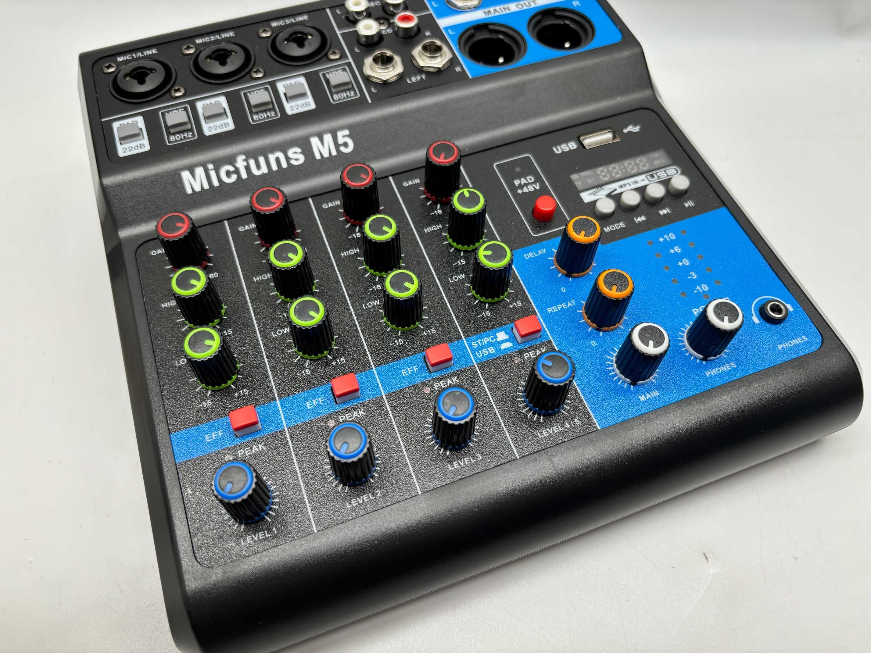 MICFUNS M-5 Mini mikser audio 5-kanałwy BLUETOOTH DJ