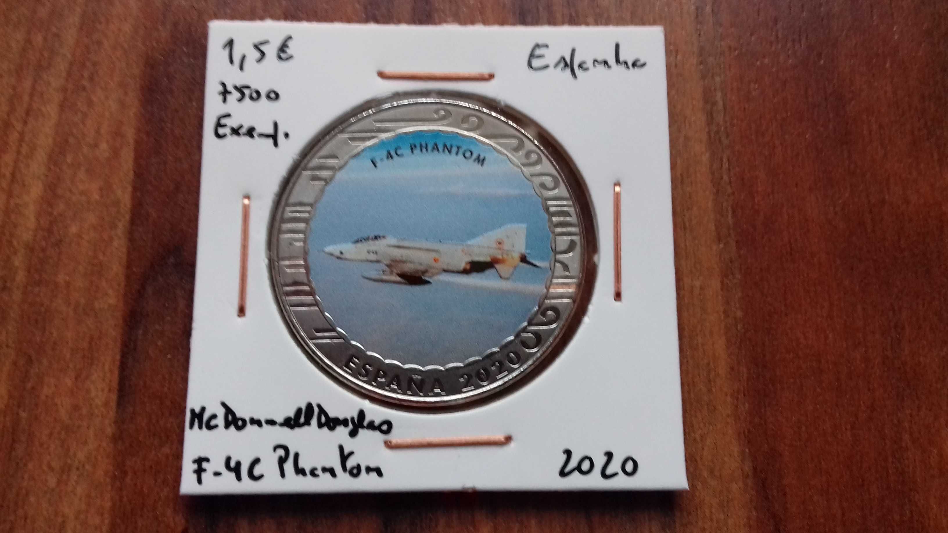 Moeda 1,50€ Espanha "F -4C Phanton" - 7500 Exemplares