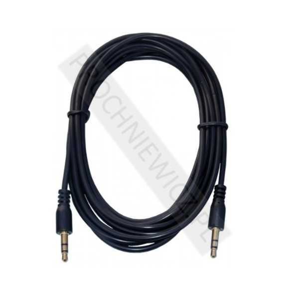 Kabel AUX Jack 3,5/Jack 3,5 3m złocone wtyki SLIM
