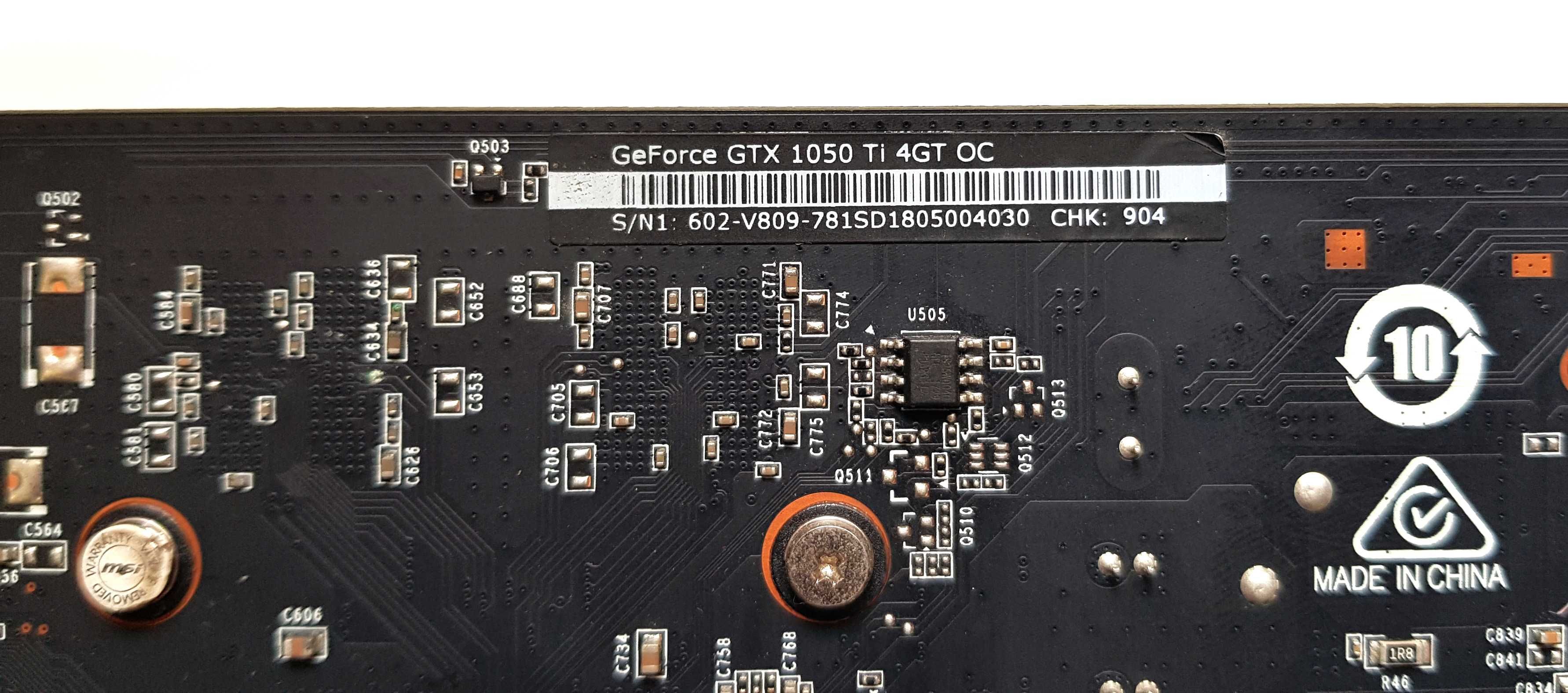 Відеокарта MSI GTX 1050 Ti 4GT OC стан невідомий