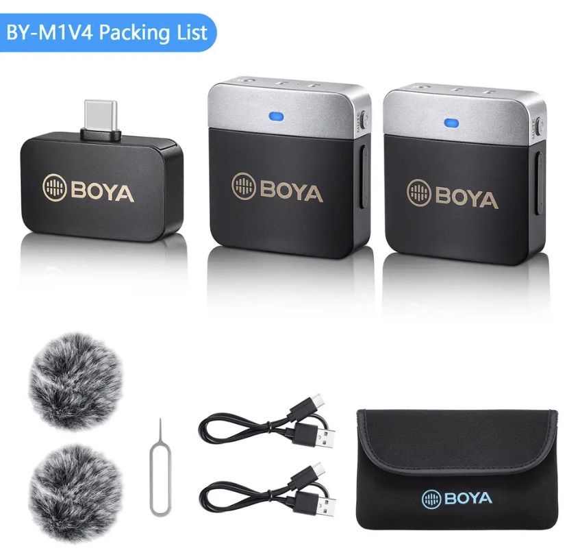 Мікрофонна радіосистема Boya BY-M1V4 M1V6 Iphone Lightning Usb Type C