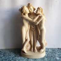 A. GIANNETTI The Three Graces Resin Sculpture Italian Art Nouveau Deco