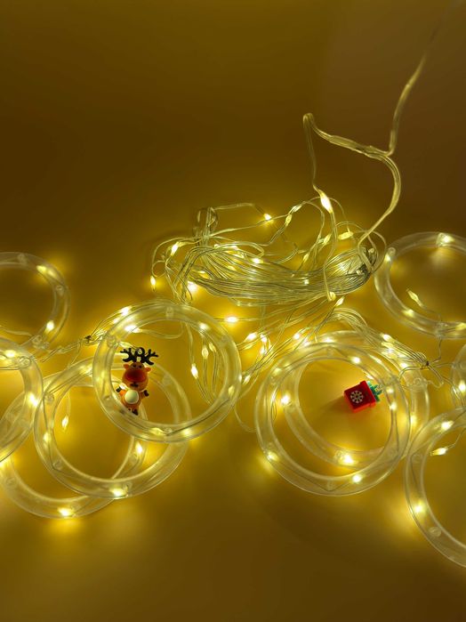 Lampki LED kurtyna 110 diod 8 trybów z pilotem