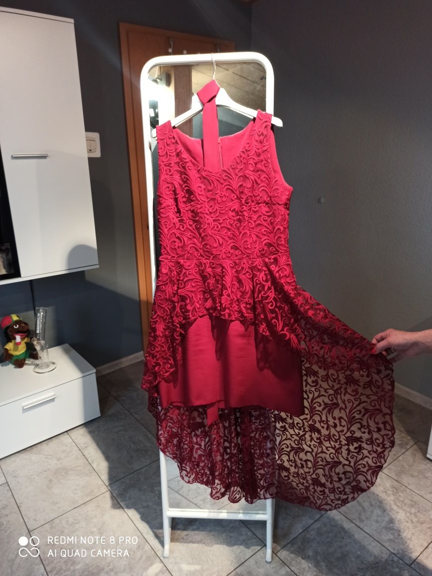 Piękna sukienka bordowa roz40 okazja