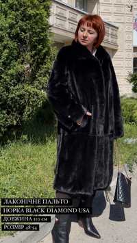 Вишукане пальто норка Black diamond Греція номерне 110 см розмір 48-54