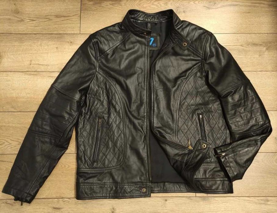 Scotch&soda L / XL куртка чорна шкіряна чоловіча авіатор бомбер осіння