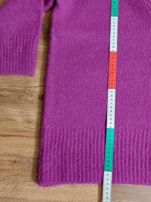 Zara Knit długi sweter M/L bdb wełna alpaka