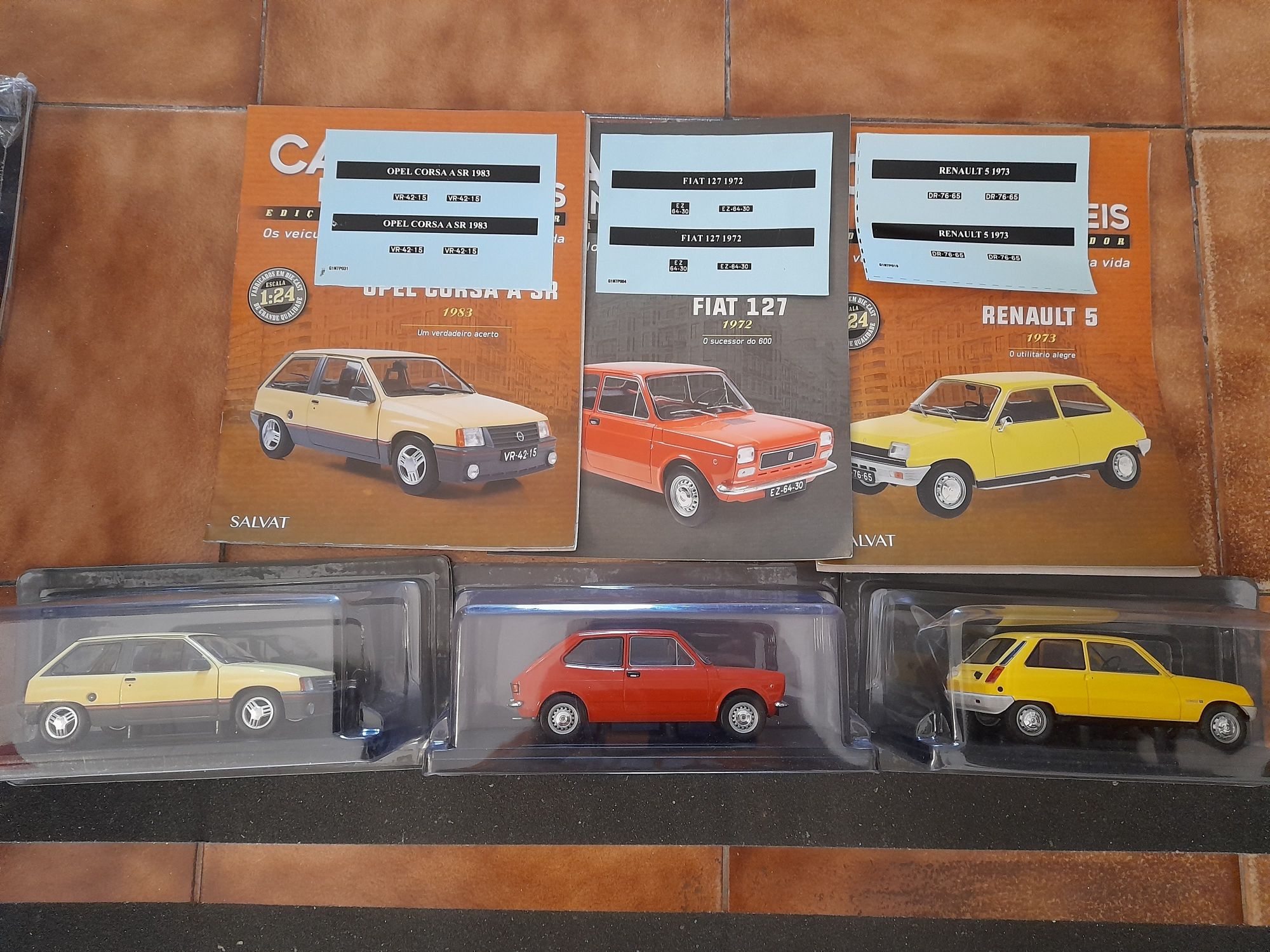 Carros Inesquecíveis VW 1303 - SIMCA 1000 - Renault 5 escala 1:24 TOP