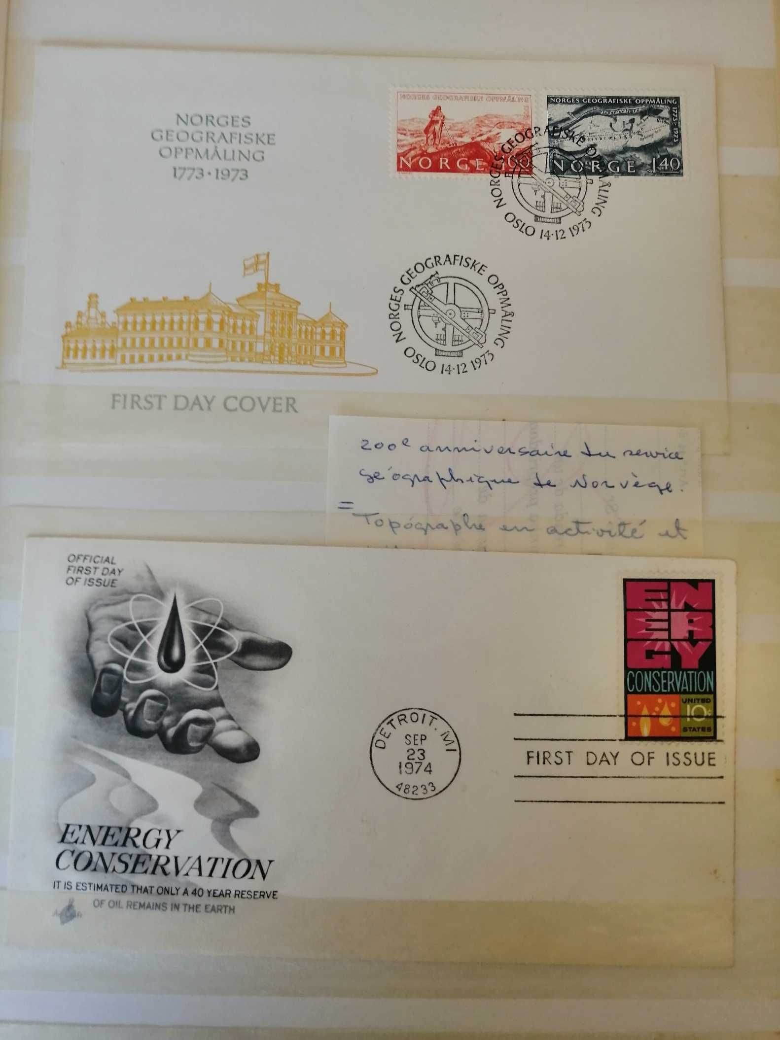 Filatelia temática rios, barragens e energia hídrica selos e cartas