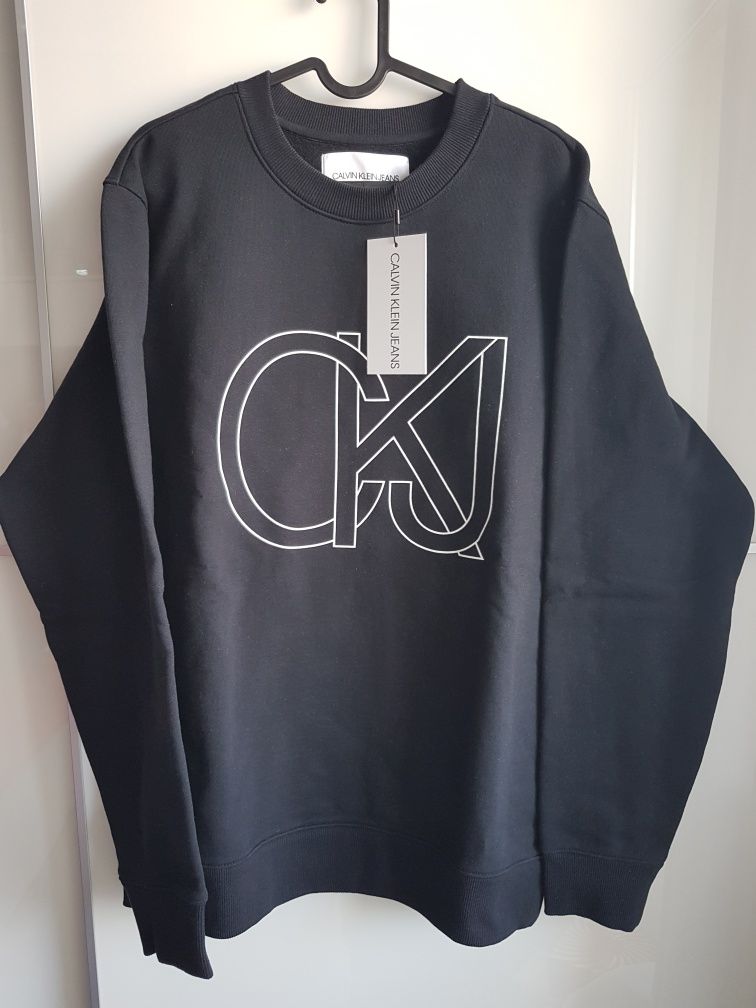 CALVIN KLEIN oryginalna nowa czarna bluza, męska, r. XL