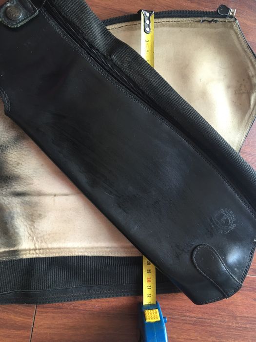 Sztylpy czapsy oficerkowe skórzane czarna skóra licowa