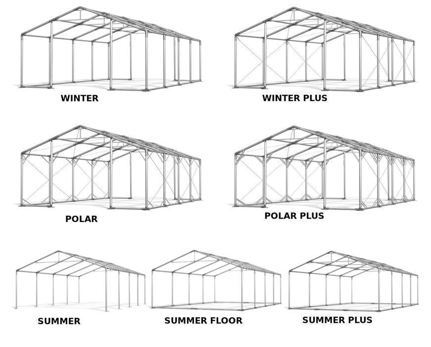 Namiot magazynowy Namiot handlowy Namiot całoroczny 5x10x2m nowy