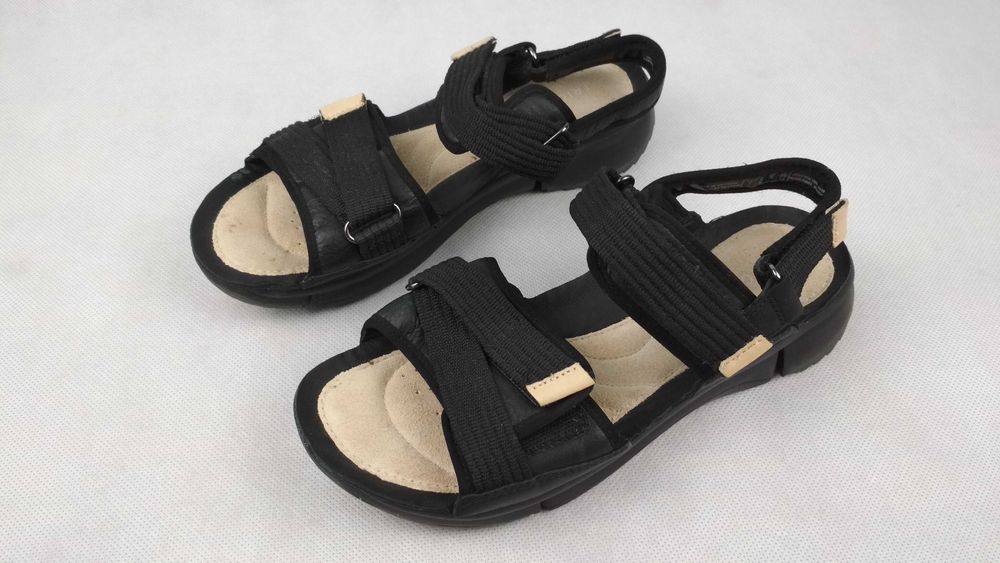 CLARKS Clarks Tri Walk Klapki Sandały Sandałki Skórzane Roz. 37