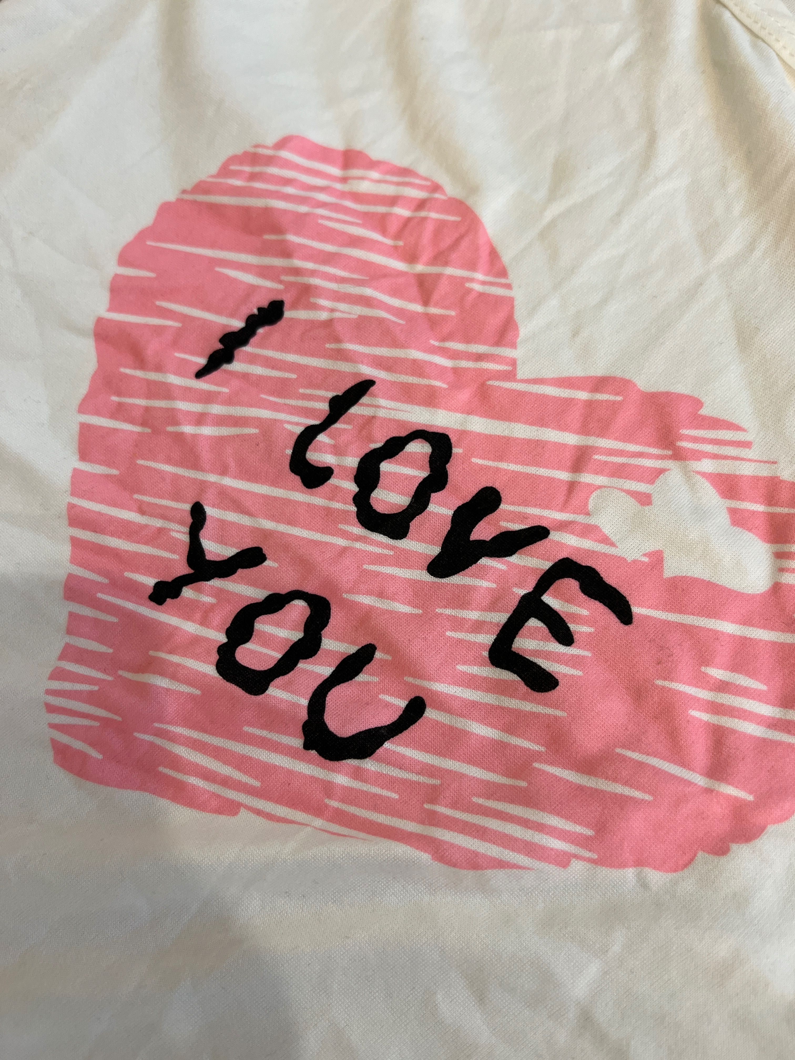 Bluzka / koszulka bez rękawów / bezrękawnik z napisem I love you