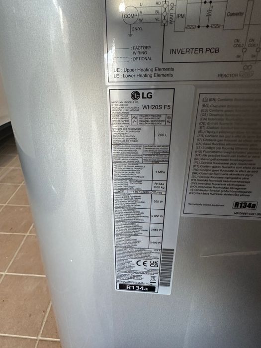 Bomba de Calor LG Wh20 200L