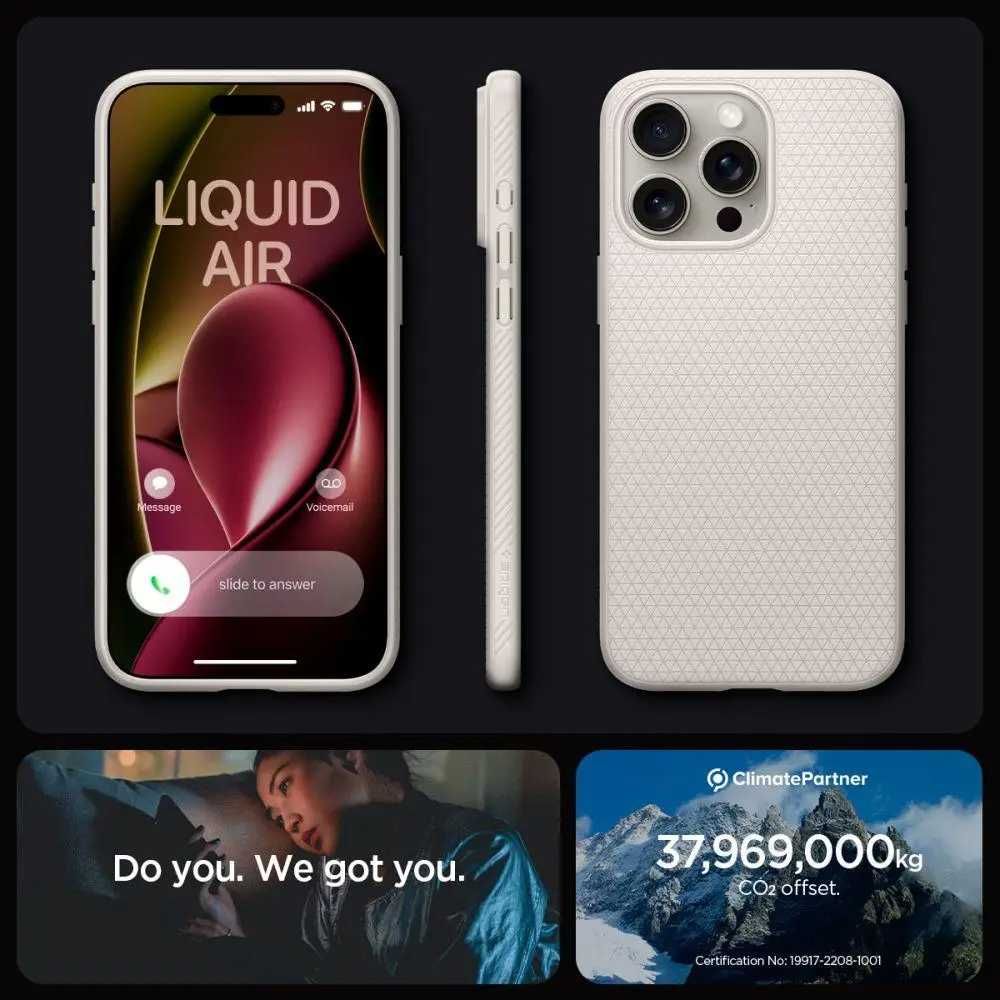 Чехол Spigen Liquid Air для iPhone 15 Pro Max Natural Titanium