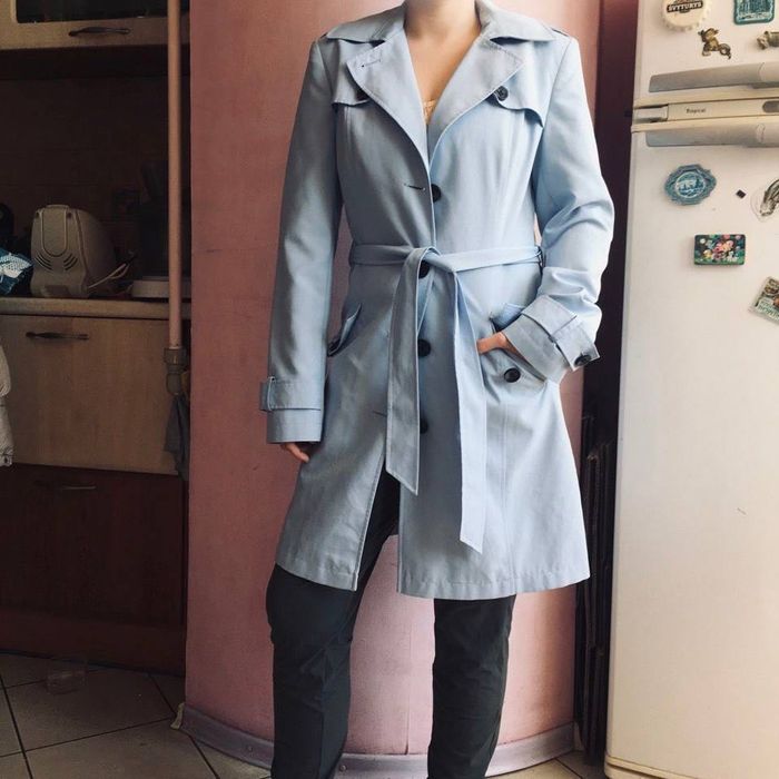 Плащ блакитний жіночий M&S