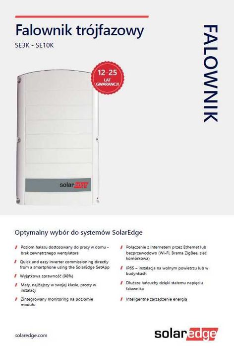 Falownik SolarEdge- SE6K - RW0TEBEN4
