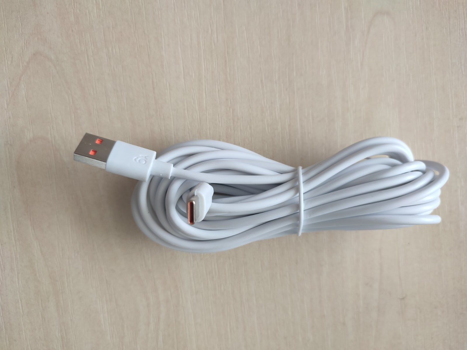 Кабель USB - Type-C 6A для зарядки і живлення 10 м Білий