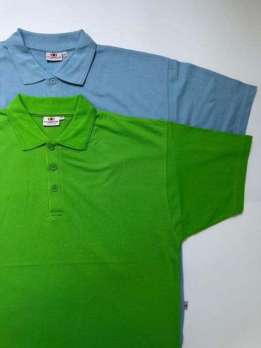 Nowe koszulki polo męskie 2 sztuki błękitna zielona XXL