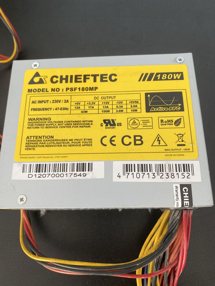 Bardzo mały Zasilacz CHIEFTEC 180W Active Pfc