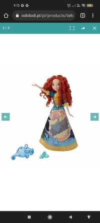 Lalka MERIDA Księżniczki Magiczna Sukienka HASBRO