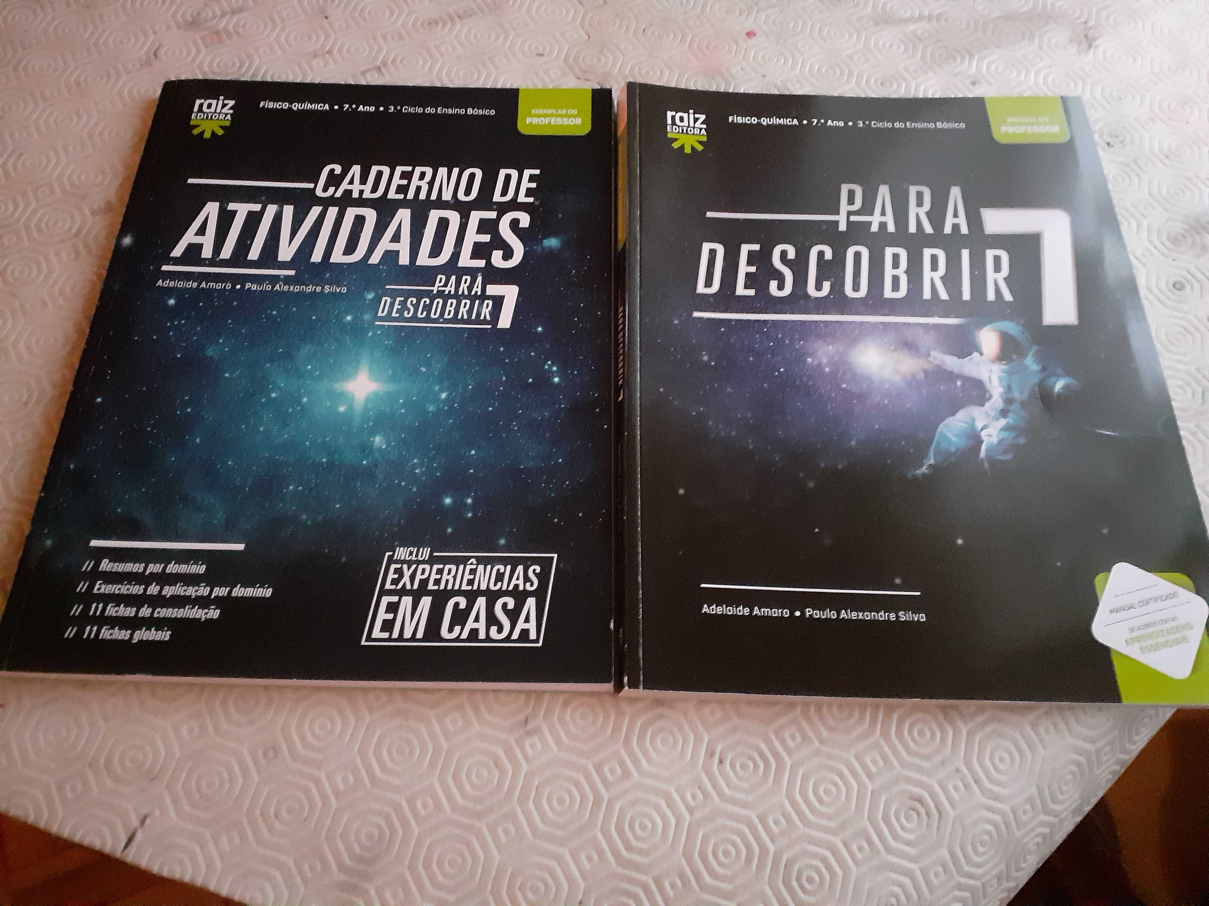 Manuais escolares do 7º ano FQ - Novos- raiz editora