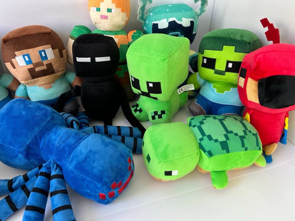 М’які іграшки 20-25 см гуртом – Minecraft, Стіч, Капібара, Ніндзя
