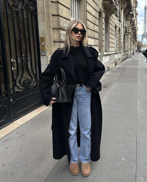 Класичне чорне пальто