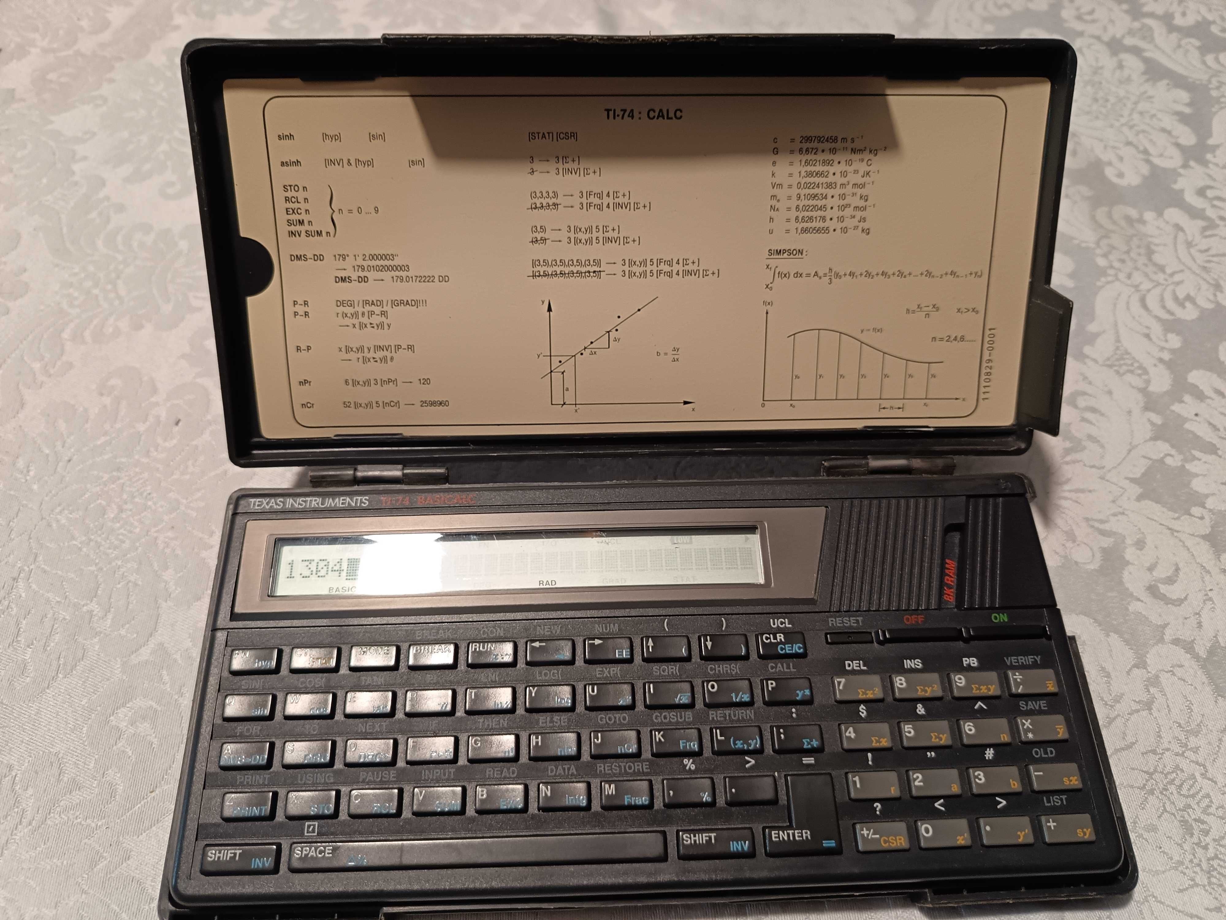 TI-74 Basicalc Texas instruments