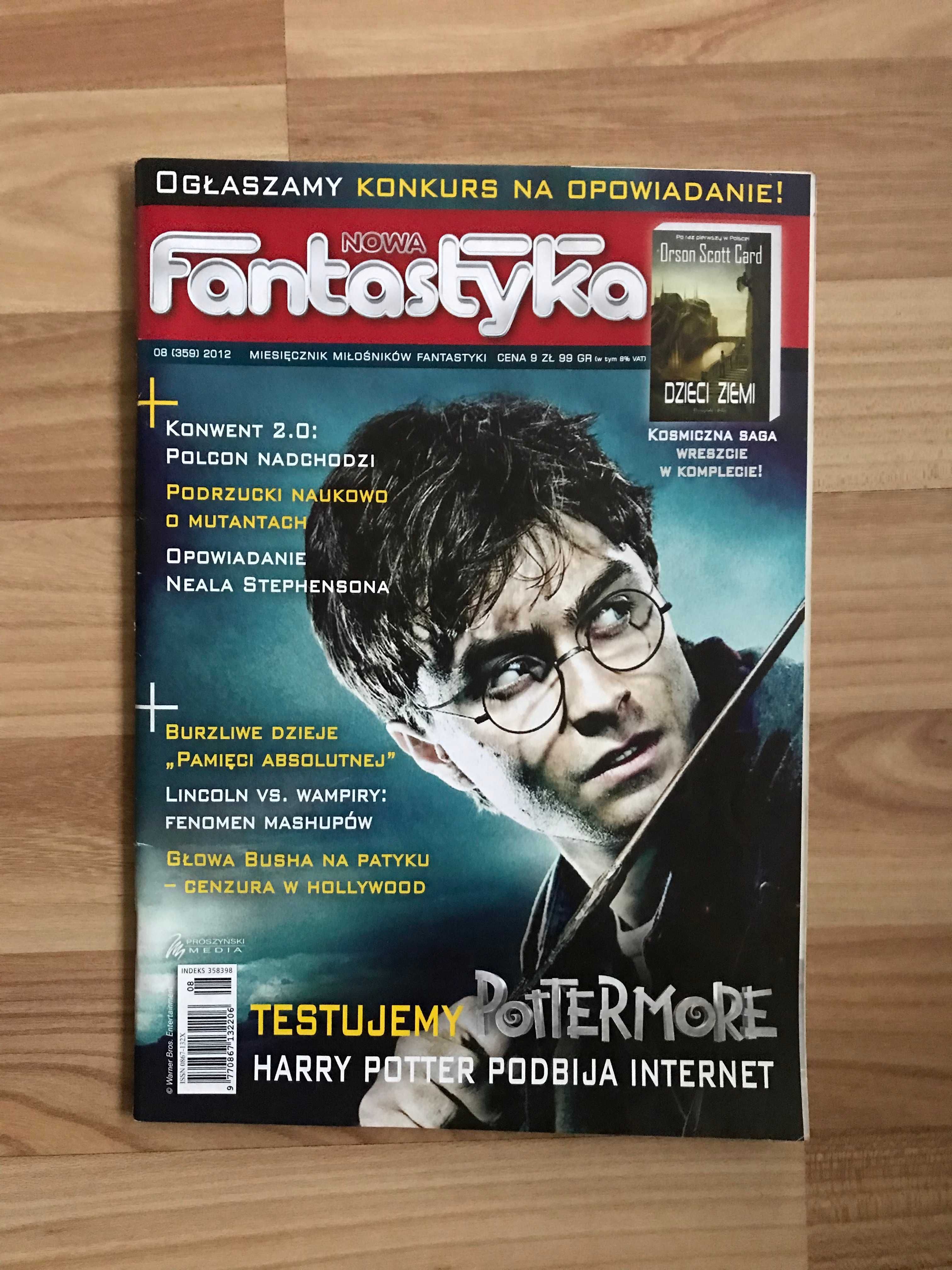 Nowa Fantastyka 8 (359) 2012 Harry Potter Spiderman Wolwerine