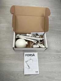 Ikea Forsa nowa lampka biurkowa biała nikiel elegancka