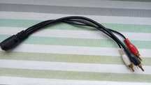 Kabel DIN 6 Pin żeński + 3 RCA CINCH