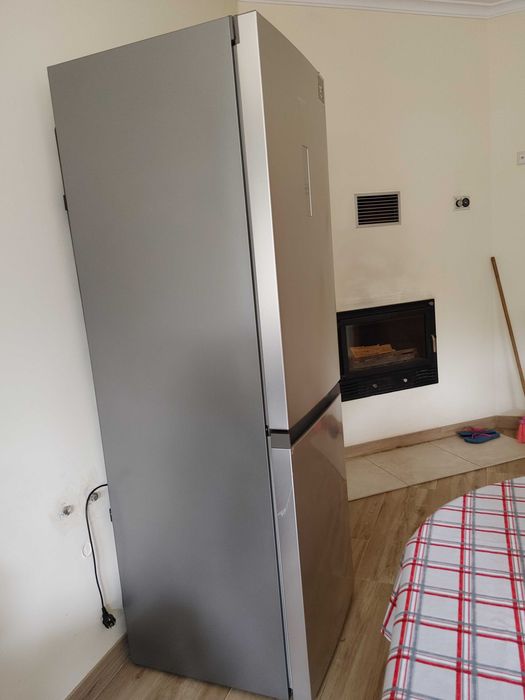 Vende-se Combinado Hotpoint Hafc8 To32sx Inox 338l No Frost, como novo