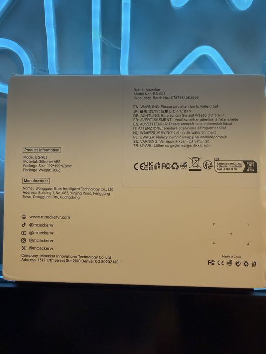 Meta Quest 3 oraz 3S- Maecker Controller Grips - wbudowany akumulator.