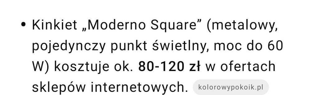 Kinkiet moderno Square