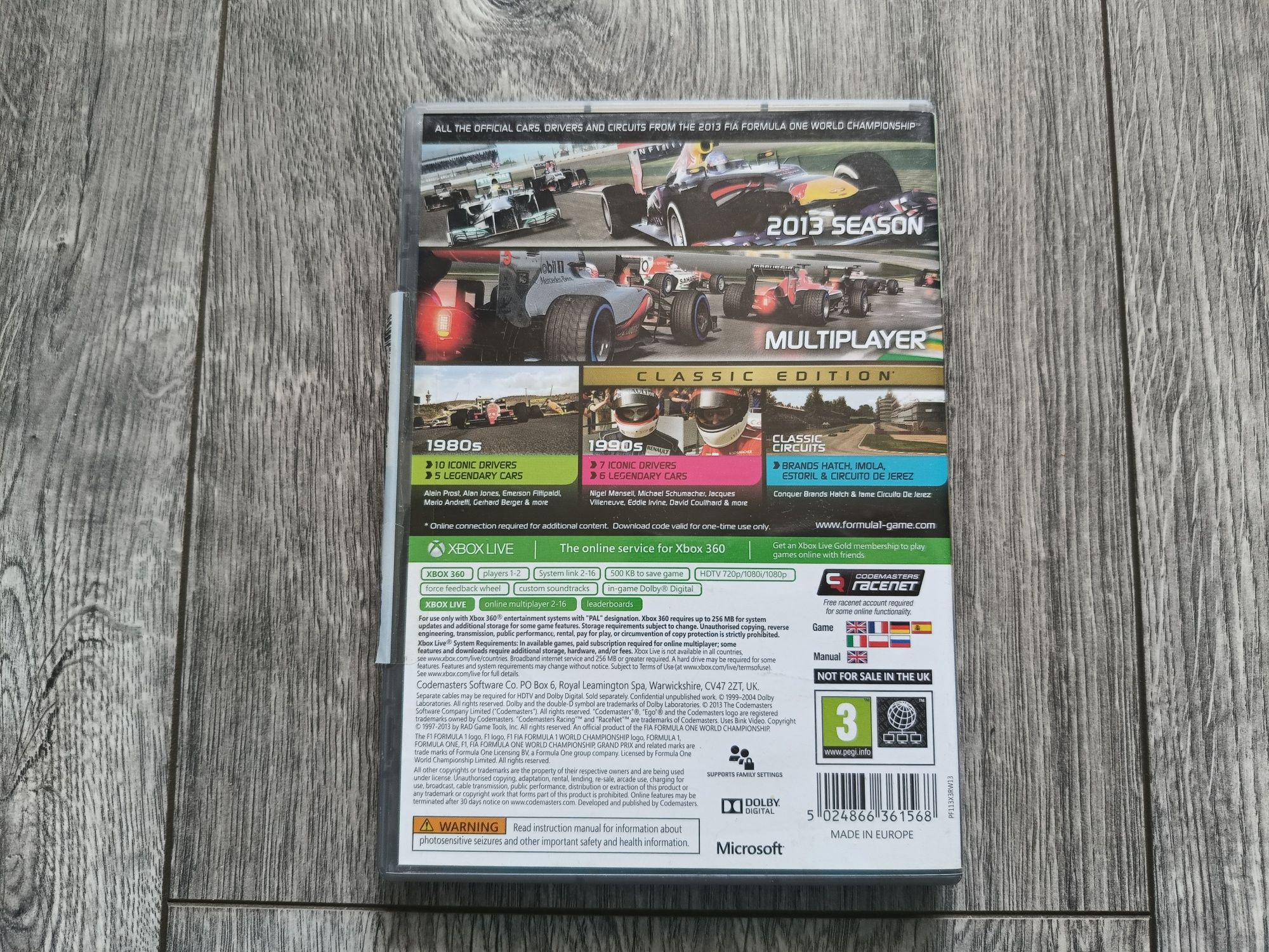 Gra Xbox 360 Formula 1 F1 2013 - PL- classics Edition