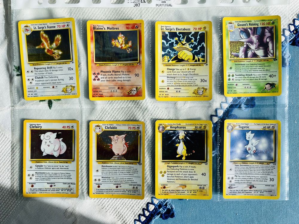 Cartas pokemon antigas