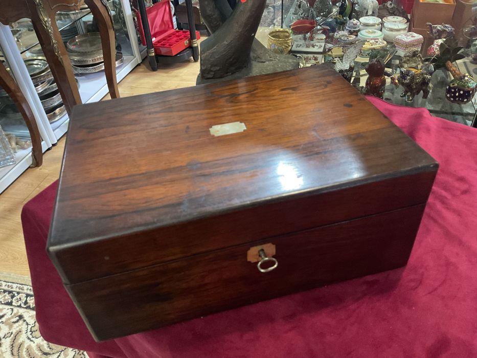 Caixa de estojo mahogany inglesa 30x21x12,5 cm